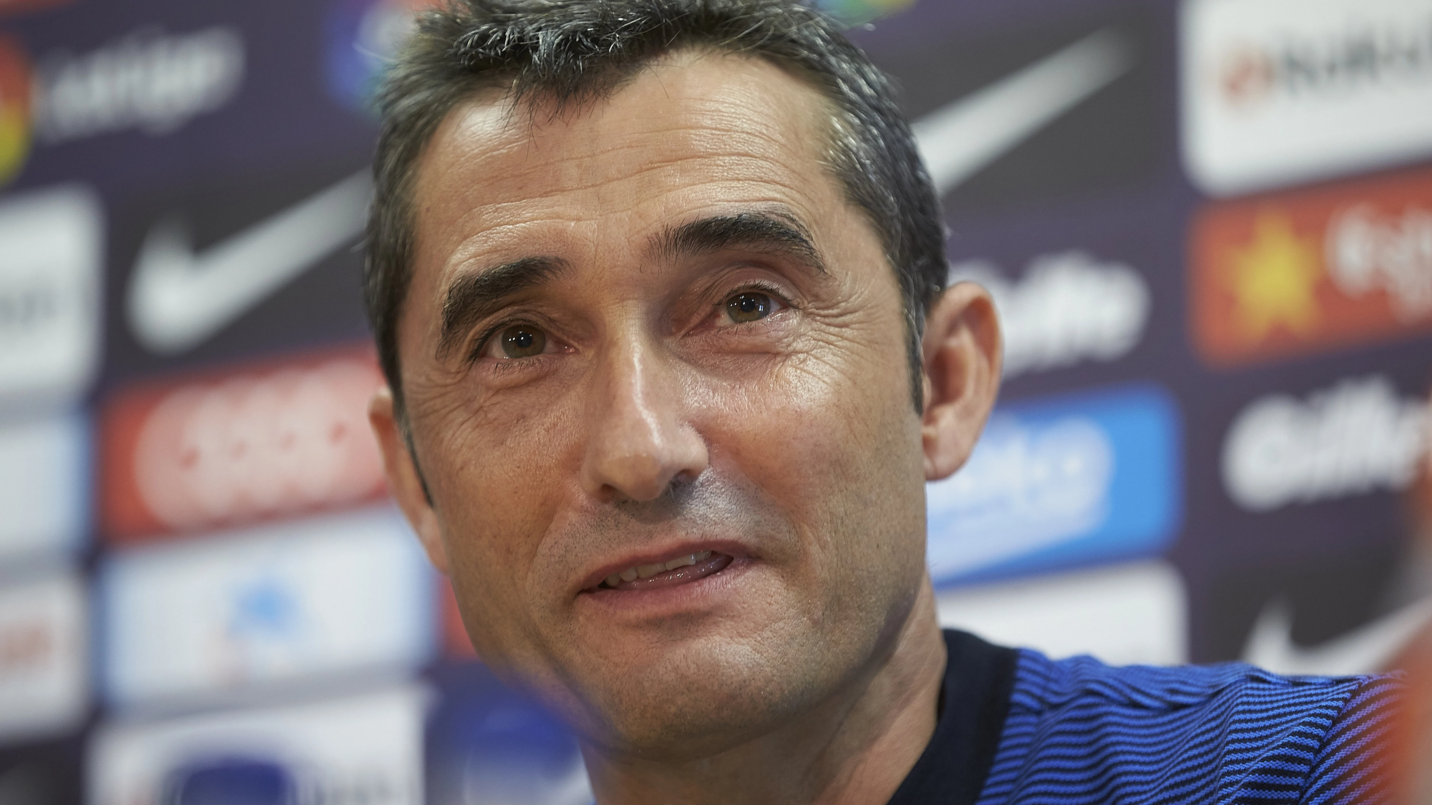 El técnico Ernesto Valverde en rueda de prensa