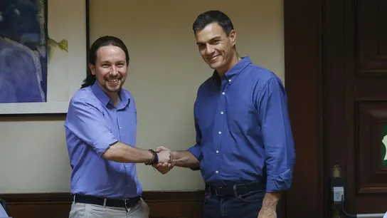 Iglesias y Sánchez, reunidos para concretar y orientar su colaboración Iglesias y Sánchez, reunidos para concretar y orientar su colaboración