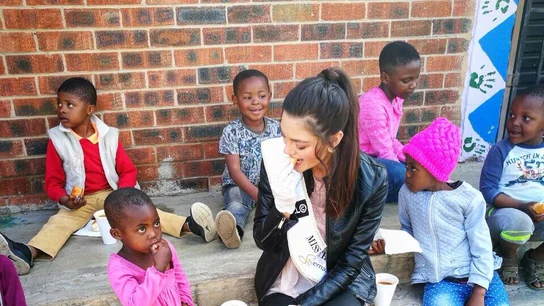 La imagen que publicó Miss Sudáfrica en sus redes sociales La imagen que publicó Miss Sudáfrica en sus redes sociales