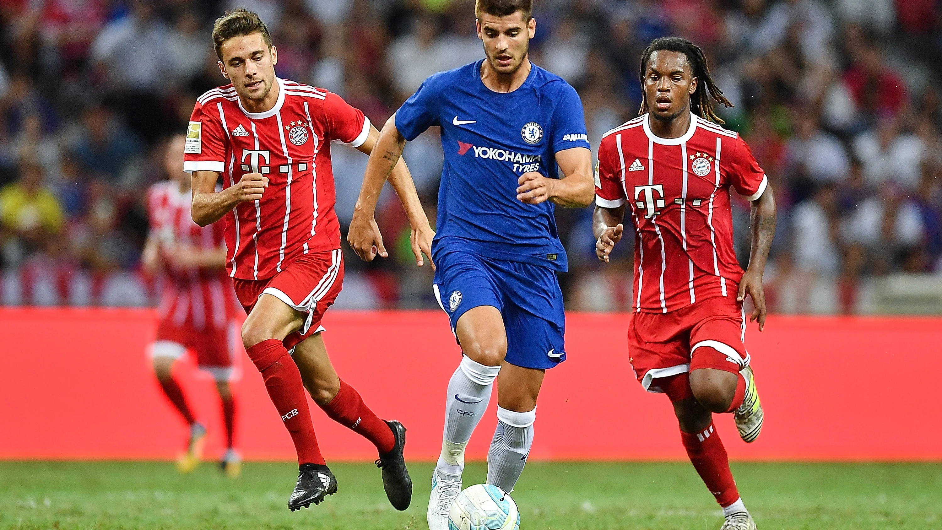 Morata durante el encuentro contra el Bayern Morata durante el encuentro contra el Bayern