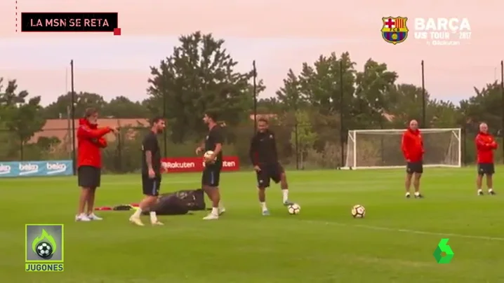 El reto de Messi, Suárez y Neymar...¿Quién tiene más puntería? El reto de Messi, Suárez y Neymar...¿Quién tiene más puntería?