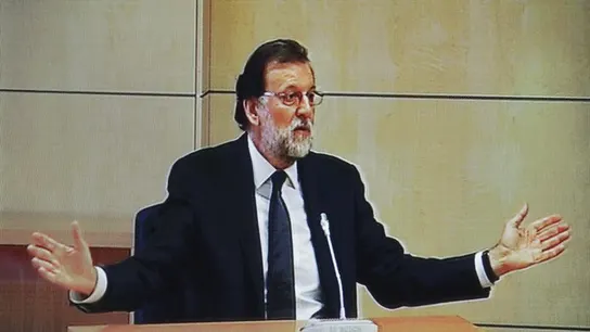 Rajoy durante su declaración en el juicio de Gürtel Rajoy durante su declaración en el juicio de Gürtel