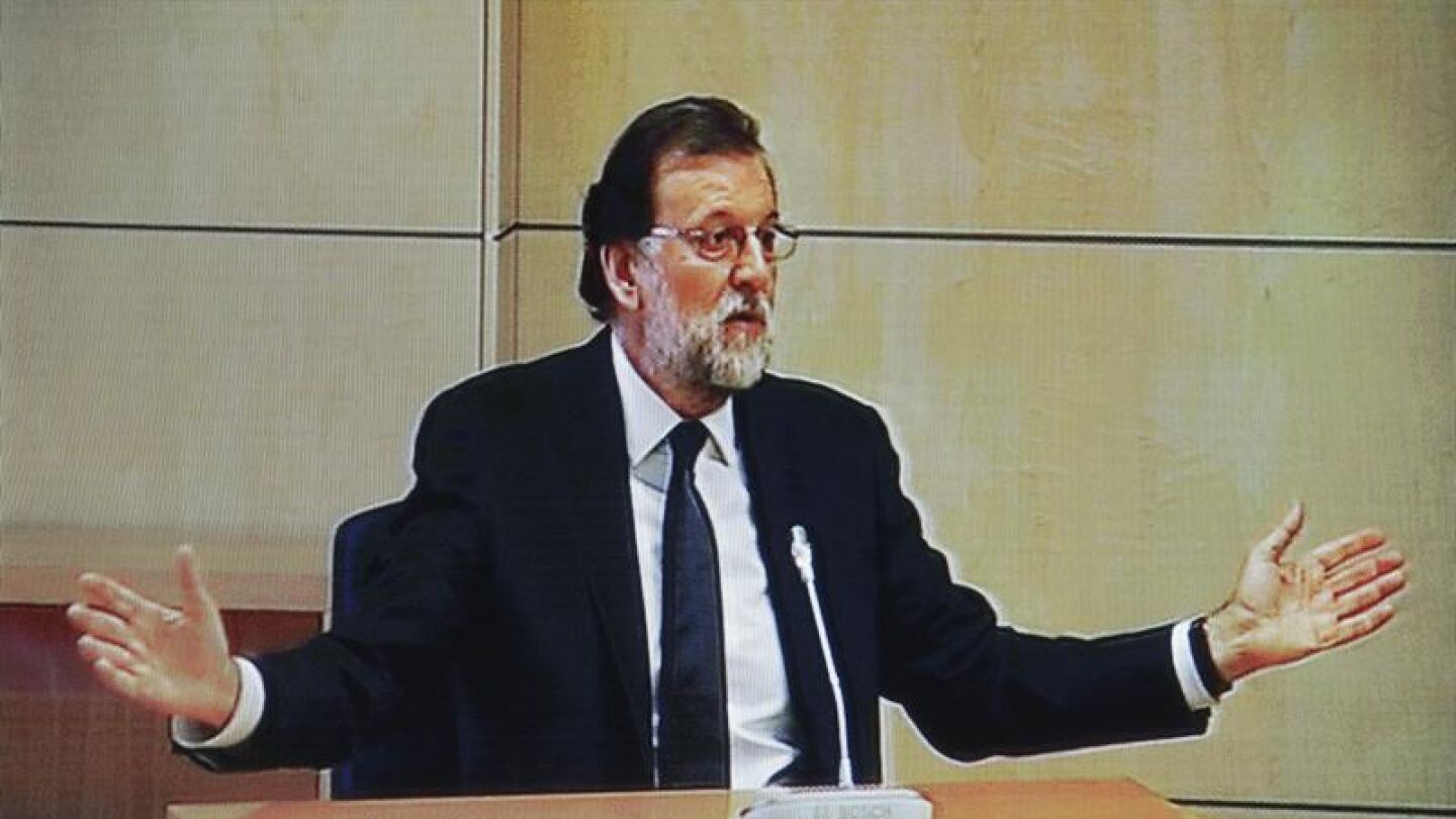 Rajoy durante su declaraci&oacute;n en el juicio de G&uuml;rtel