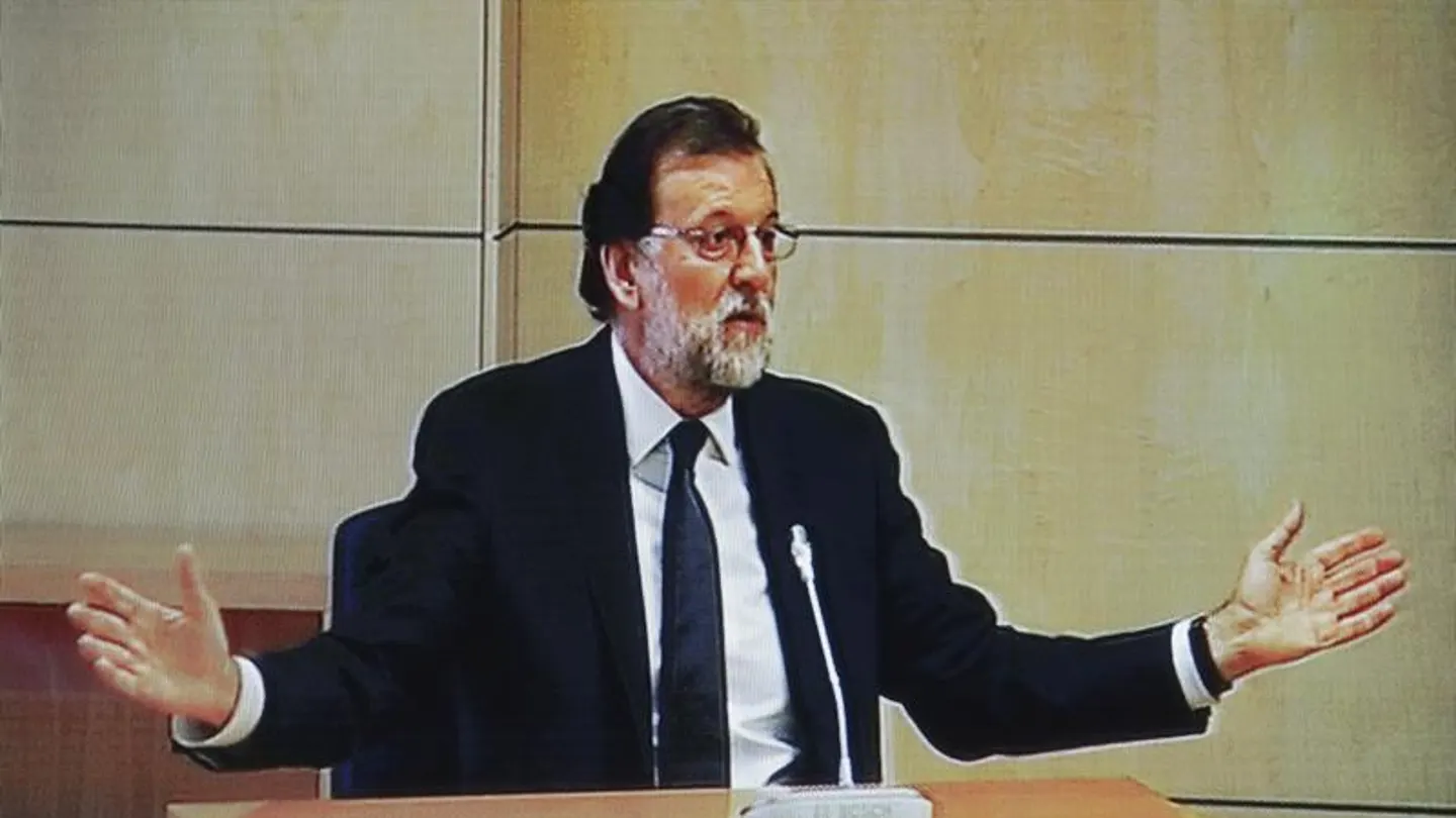 Rajoy durante su declaración en el juicio de Gürtel Rajoy durante su declaración en el juicio de Gürtel