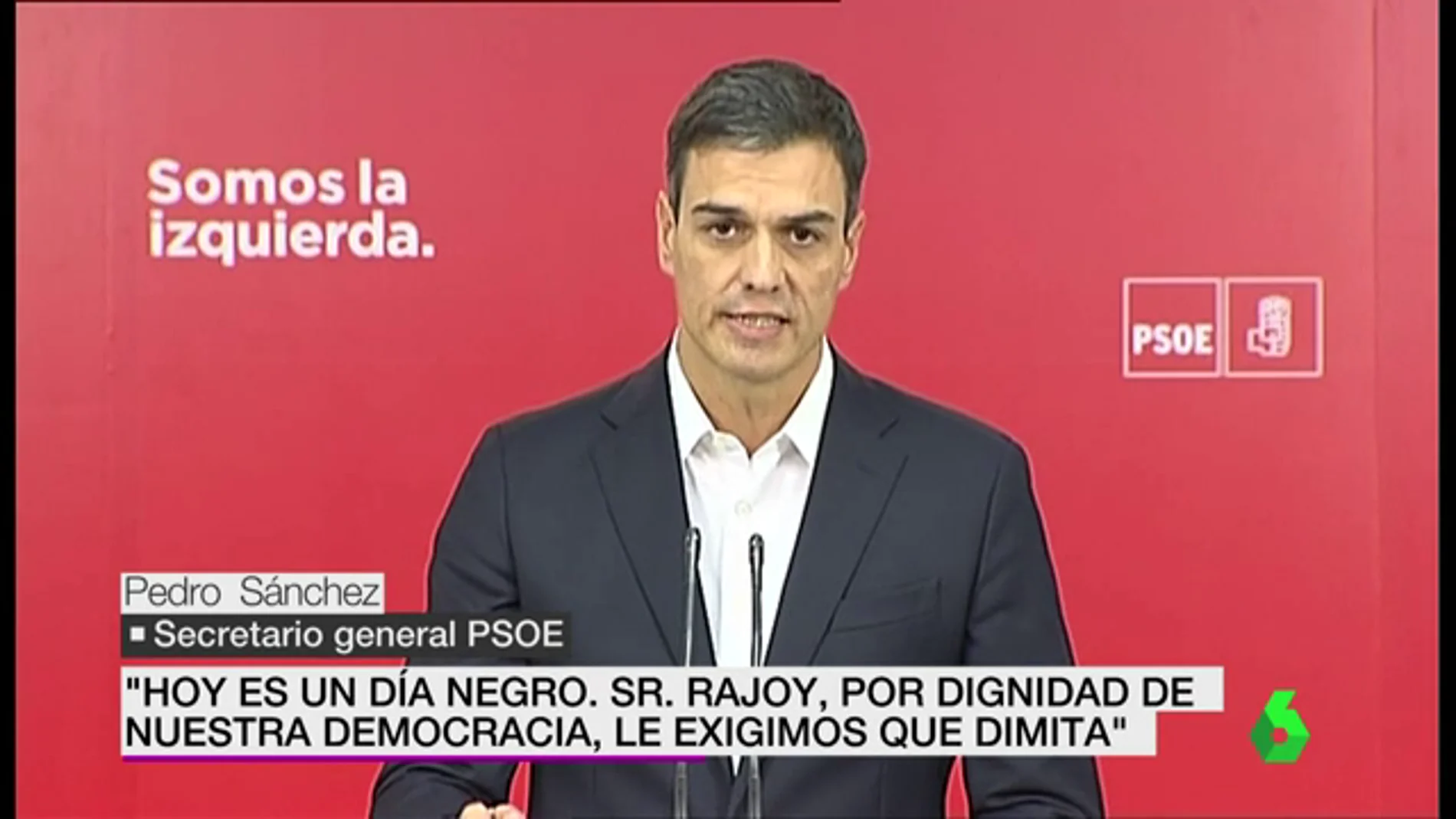 Pedro Sánchez, ante los medios