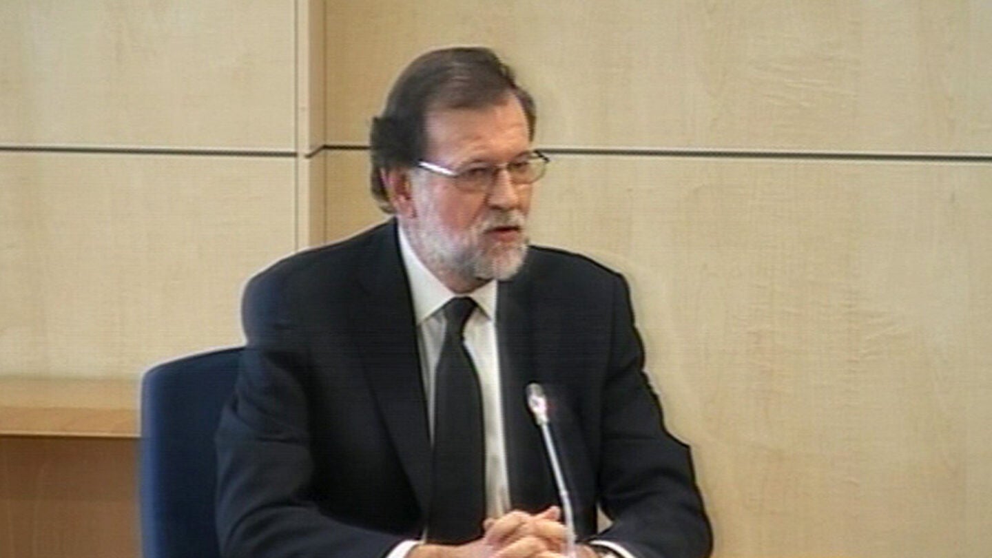 Mariano Rajoy declarando en el juicio del caso G&uuml;rtel