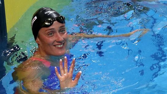 Mireia Belmonte, tras acabar una prueba del Mundial de Natación de Budapest Mireia Belmonte, tras acabar una prueba del Mundial de Natación de Budapest