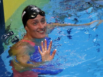 Mireia Belmonte, tras acabar una prueba del Mundial de Natación de Budapest Mireia Belmonte, tras acabar una prueba del Mundial de Natación de Budapest