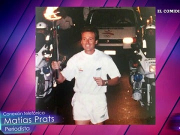 Matías Prats con la antorcha olímpica Matías Prats con la antorcha olímpica