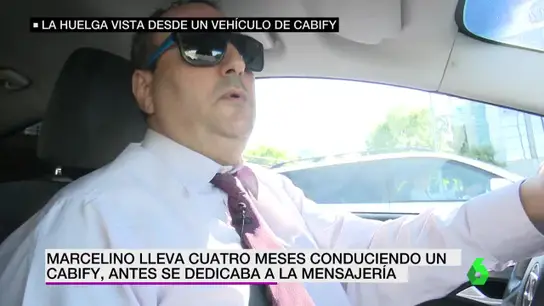 A bordo de un coche Cabify en plena huelga de taxistas A bordo de un coche Cabify en plena huelga de taxistas