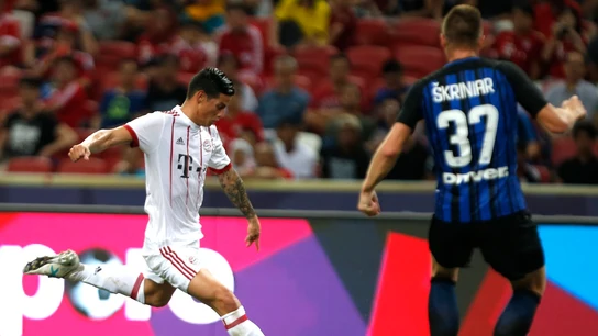 James en el amistoso contra el Inter de MIlan James en el amistoso contra el Inter de MIlan