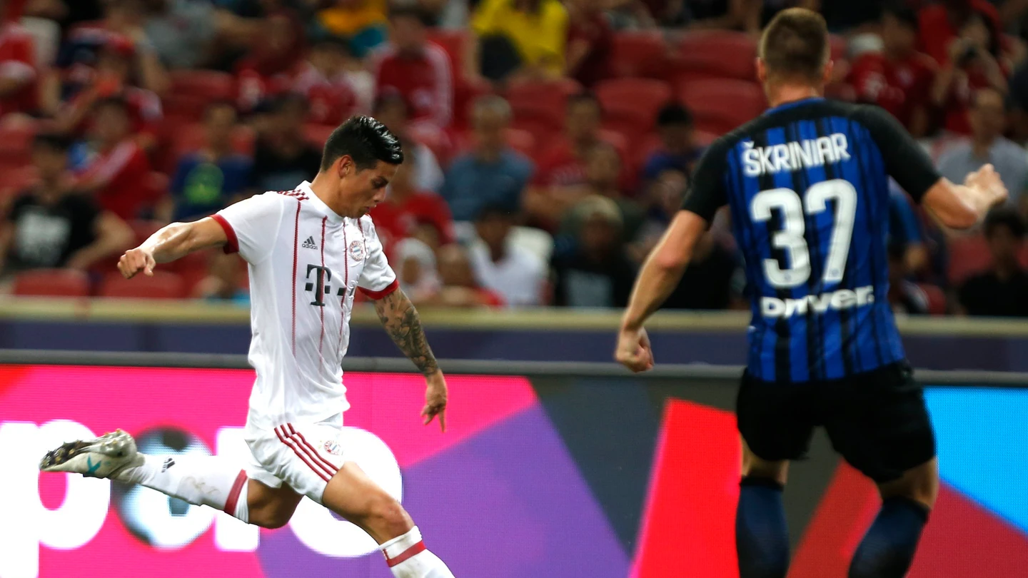 James en el amistoso contra el Inter de MIlan James en el amistoso contra el Inter de MIlan