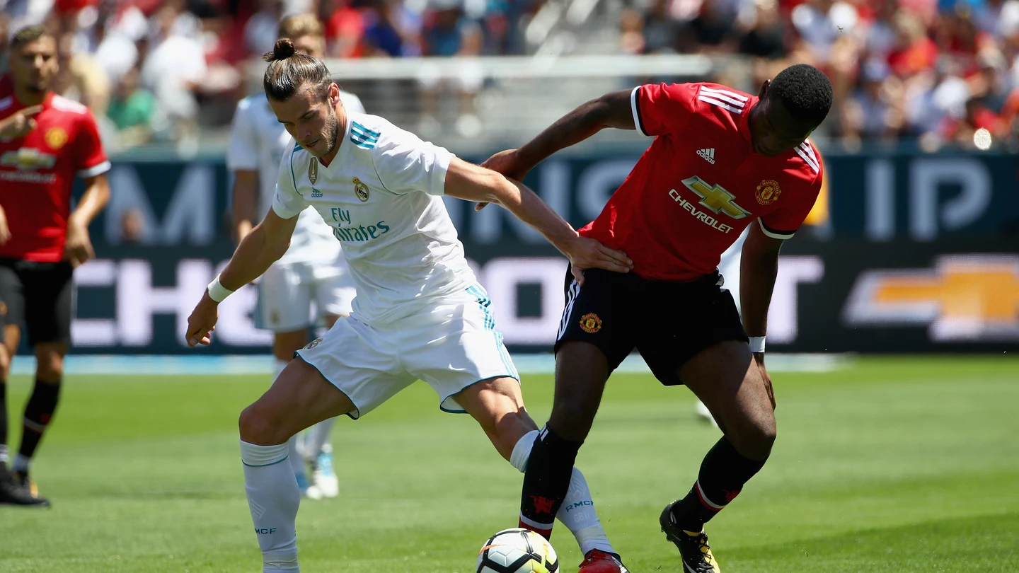 Gareth Bale, durante el partido contra el Manchester United Gareth Bale, durante el partido contra el Manchester United