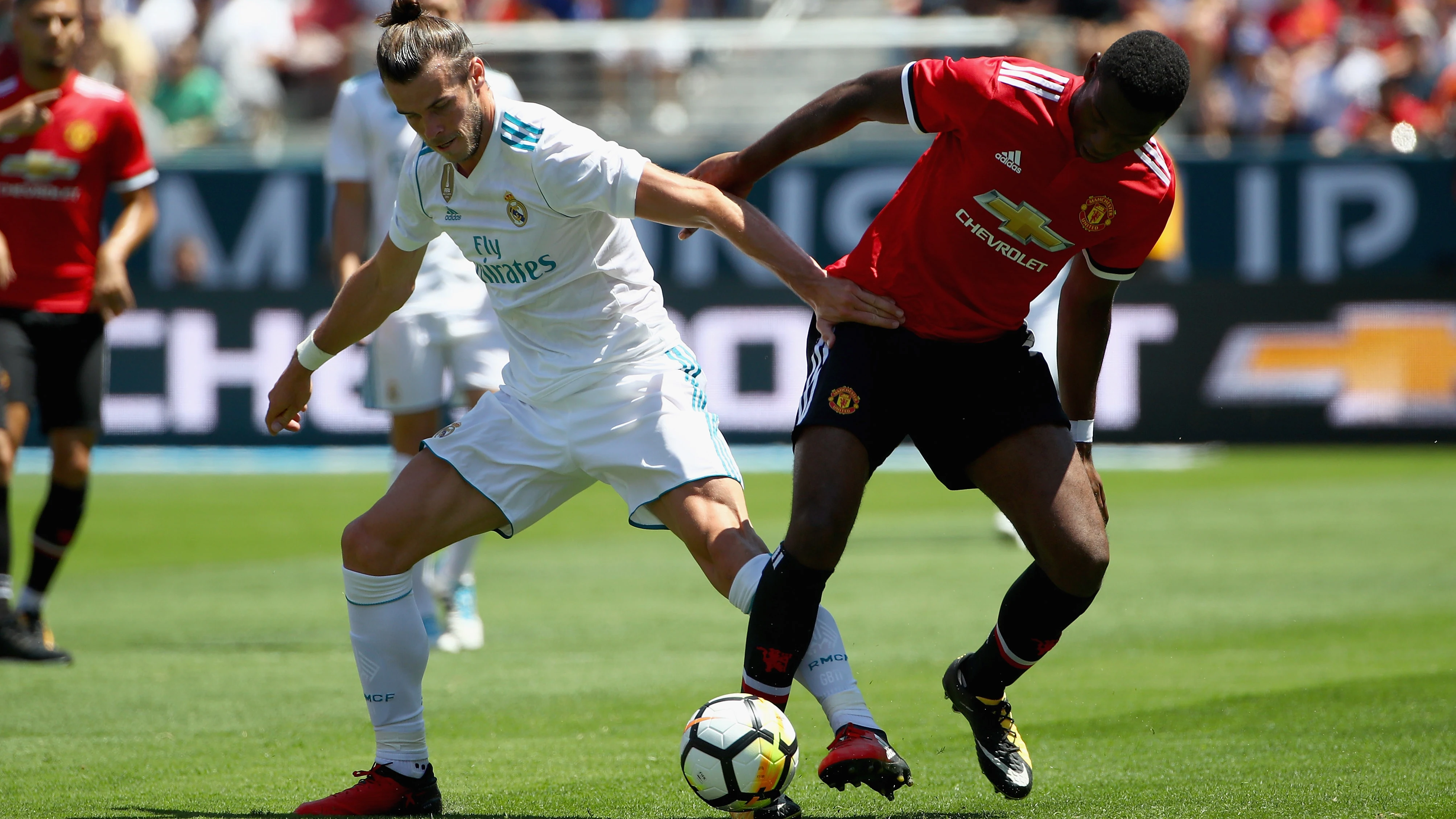 Gareth Bale, durante el partido contra el Manchester United