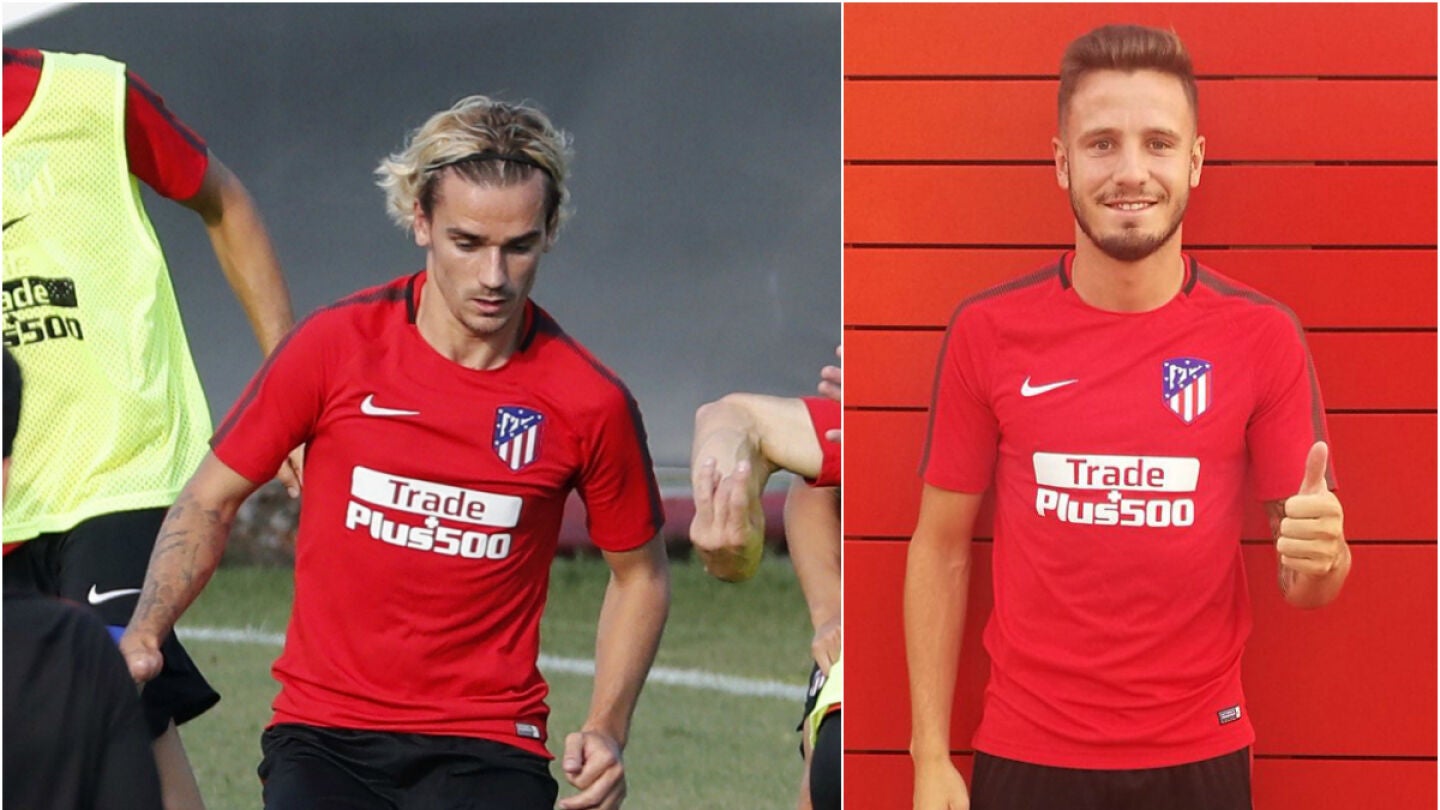 Griezmann y Sa&uacute;l, en su vuelta a los entrenamientos del Atl&eacute;tico de Madrid