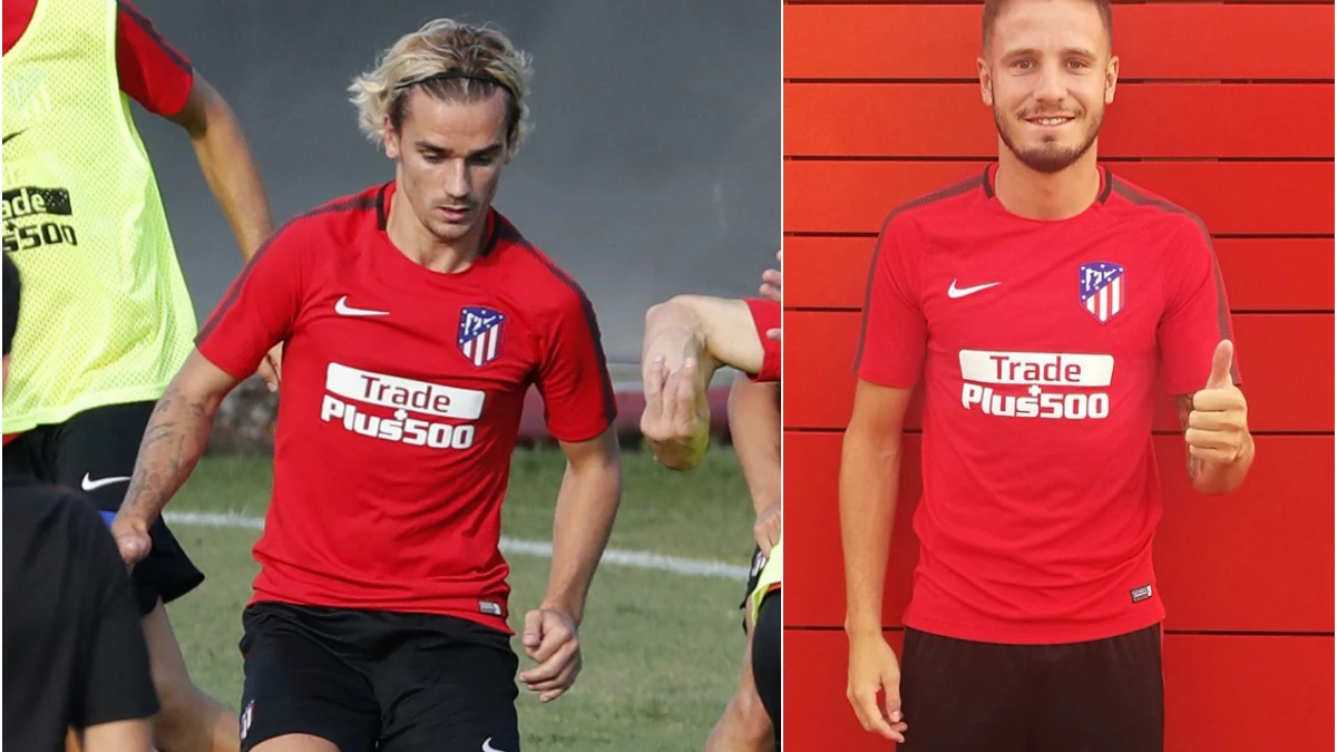 Griezmann y Saúl, en su vuelta a los entrenamientos del Atlético de Madrid