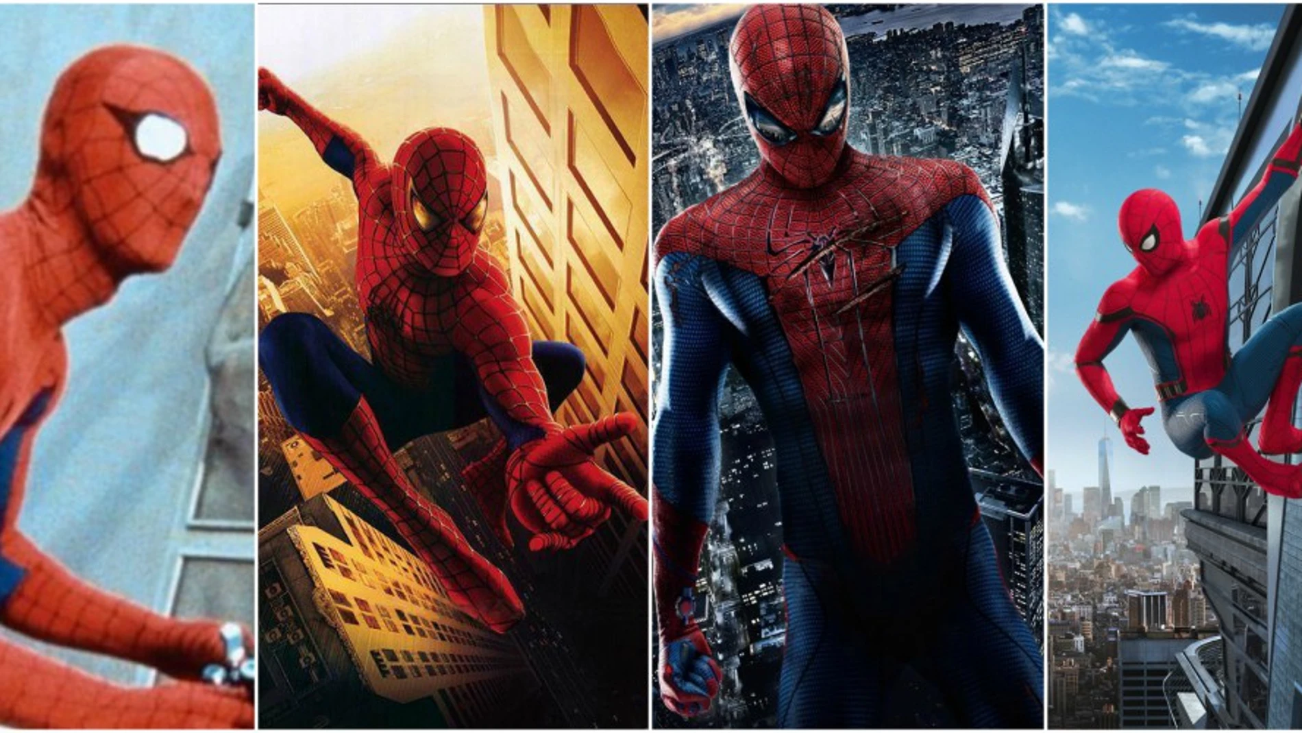 Los trajes de Spiderman desde 1977 hasta 2017