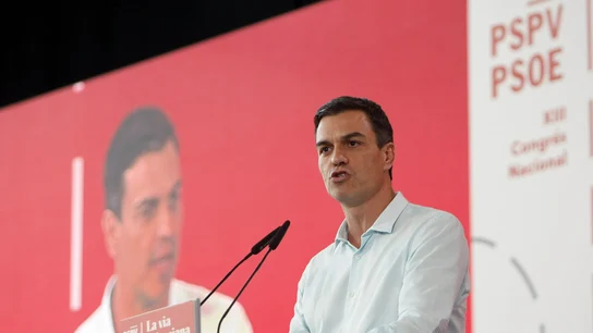 Pedro Sánchez, durante su acto en Elche Pedro Sánchez, durante su acto en Elche