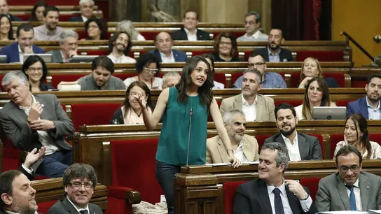 Inés Arrimadas durante su intervención en el Parlament Inés Arrimadas durante su intervención en el Parlament