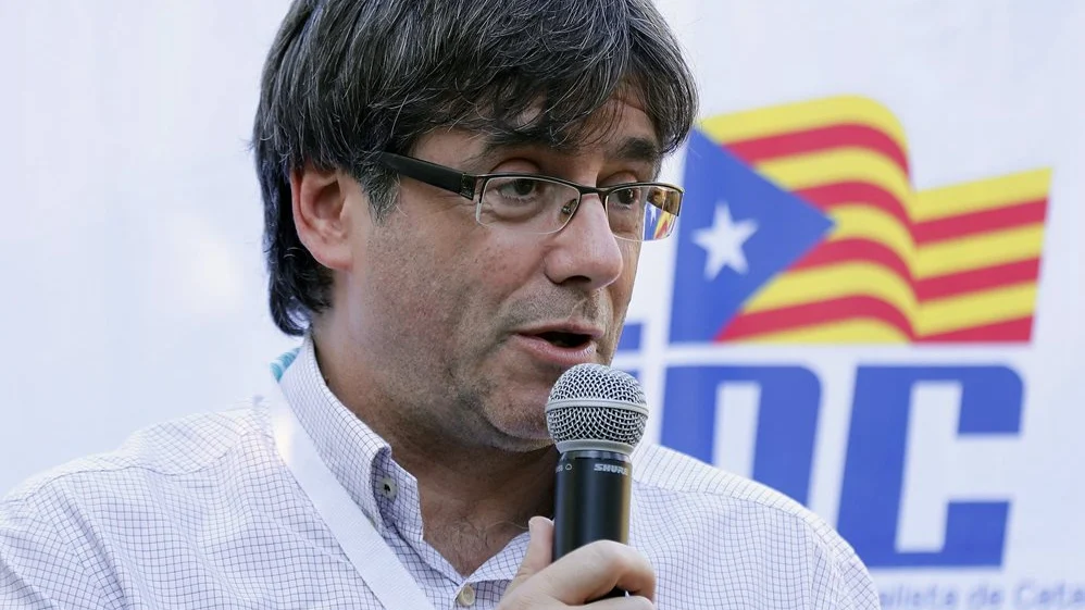 Carles Puigdemont en un acto en Sant Esteve de Palautordera