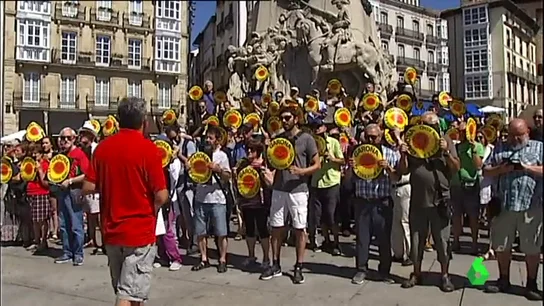 Protesta contra la reapertura de Garoña Protesta contra la reapertura de Garoña