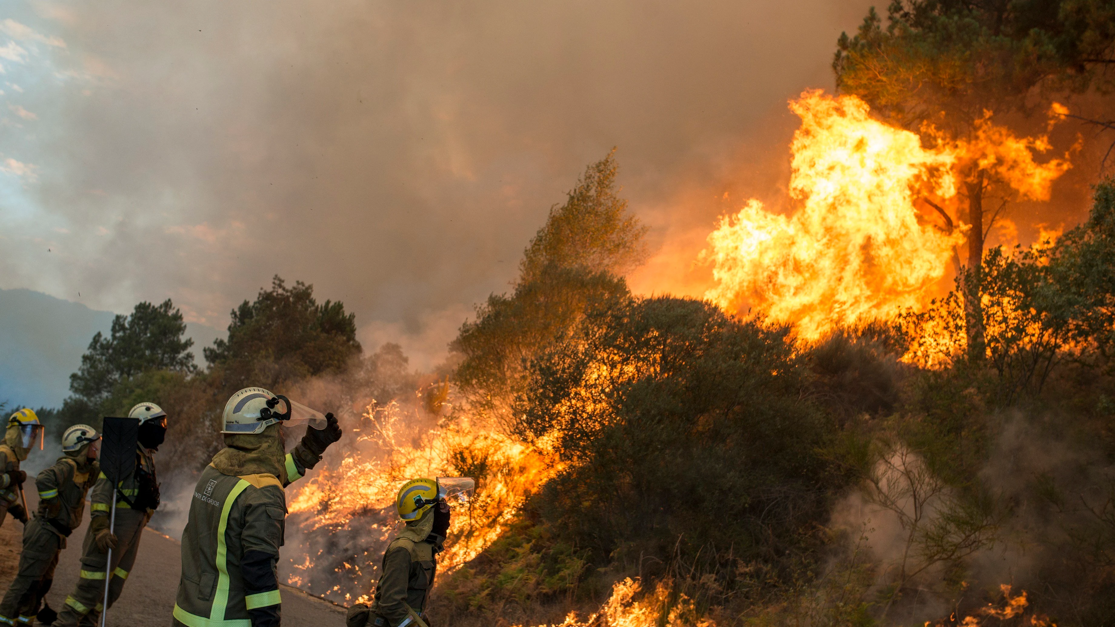 Incendio registrado en el ayuntamiento orensano de Monterrei, en la parroquia de Infesta