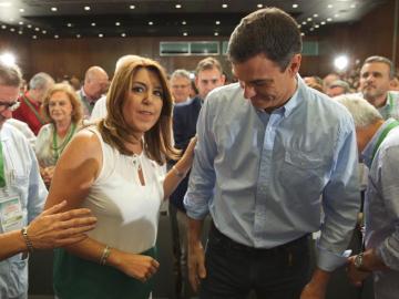 Susana Díaz y Pedro Sánchez en la clausura del congreso del PSOE-A Susana Díaz y Pedro Sánchez en la clausura del congreso del PSOE-A