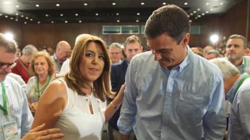 Susana Díaz y Pedro Sánchez en la clausura del congreso del PSOE-A