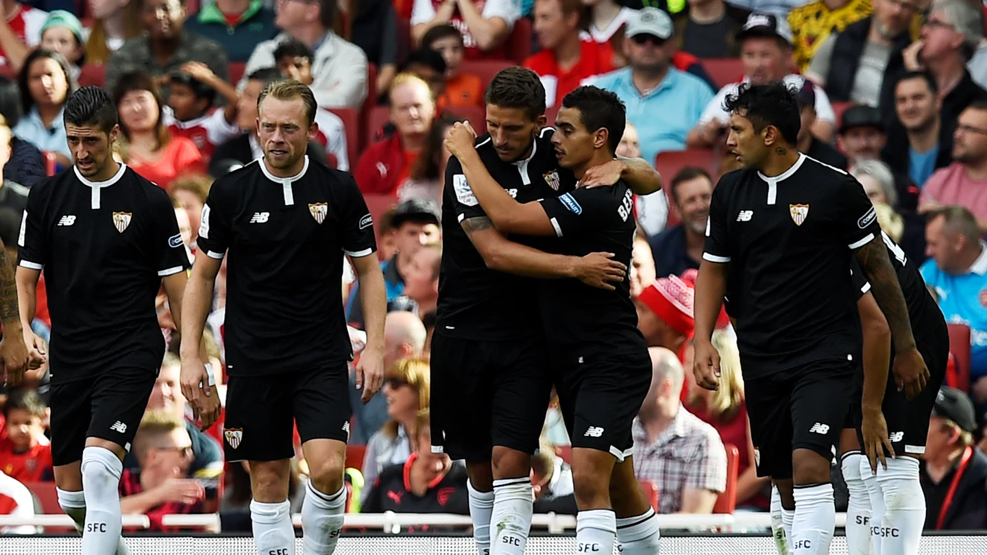 El Sevilla celebrando un gol El Sevilla celebrando un gol