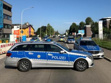 Imagen de archivo de un coche de la Policía alemana Imagen de archivo de un coche de la Policía alemana