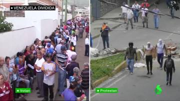 División total en Venezuela: un país que vota en la Constituyente de Maduro y otro que se opone con protestas