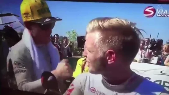 Tremenda bronca de Magnussen y Hulkenberg en directo: "Chúpame las p..." Tremenda bronca de Magnussen y Hulkenberg en directo: "Chúpame las p..."