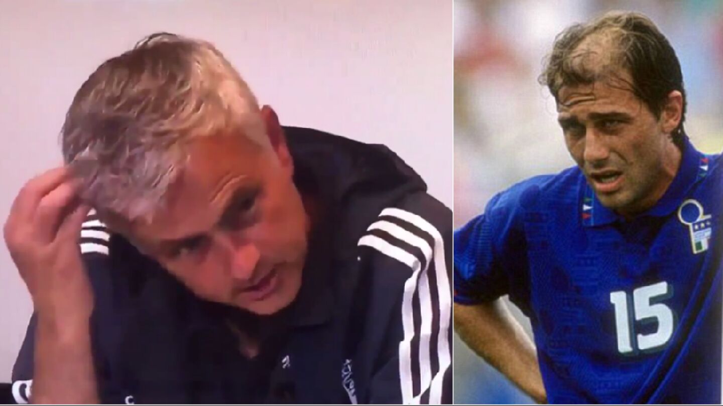 Mourinho en rueda de prensa refiri&eacute;ndose a Conte