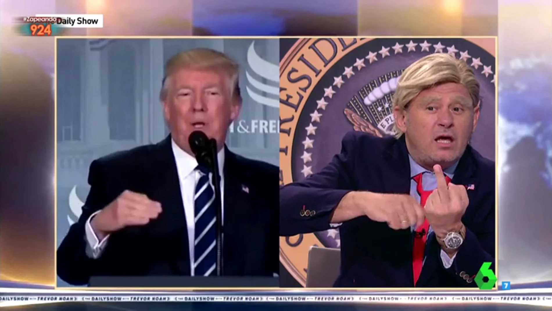 Paco Trump imitando a Donald Trump