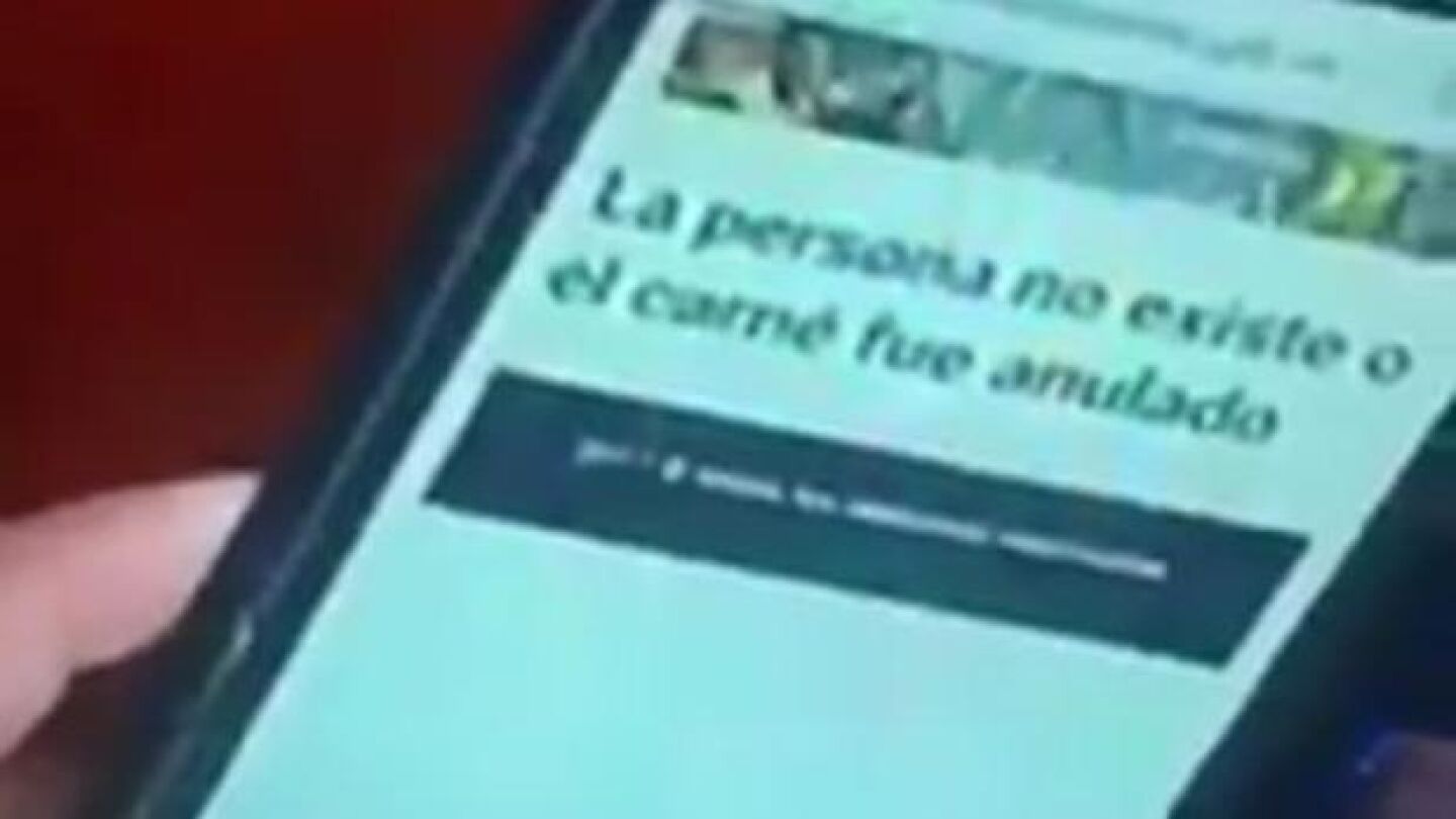 Captura del momento en que apareci&oacute; "persona no existe" a Maduro