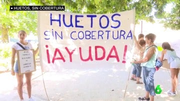 Los vecinos de Huetos, Guadalajara, se manifiestan porque allí no llega la cobertura