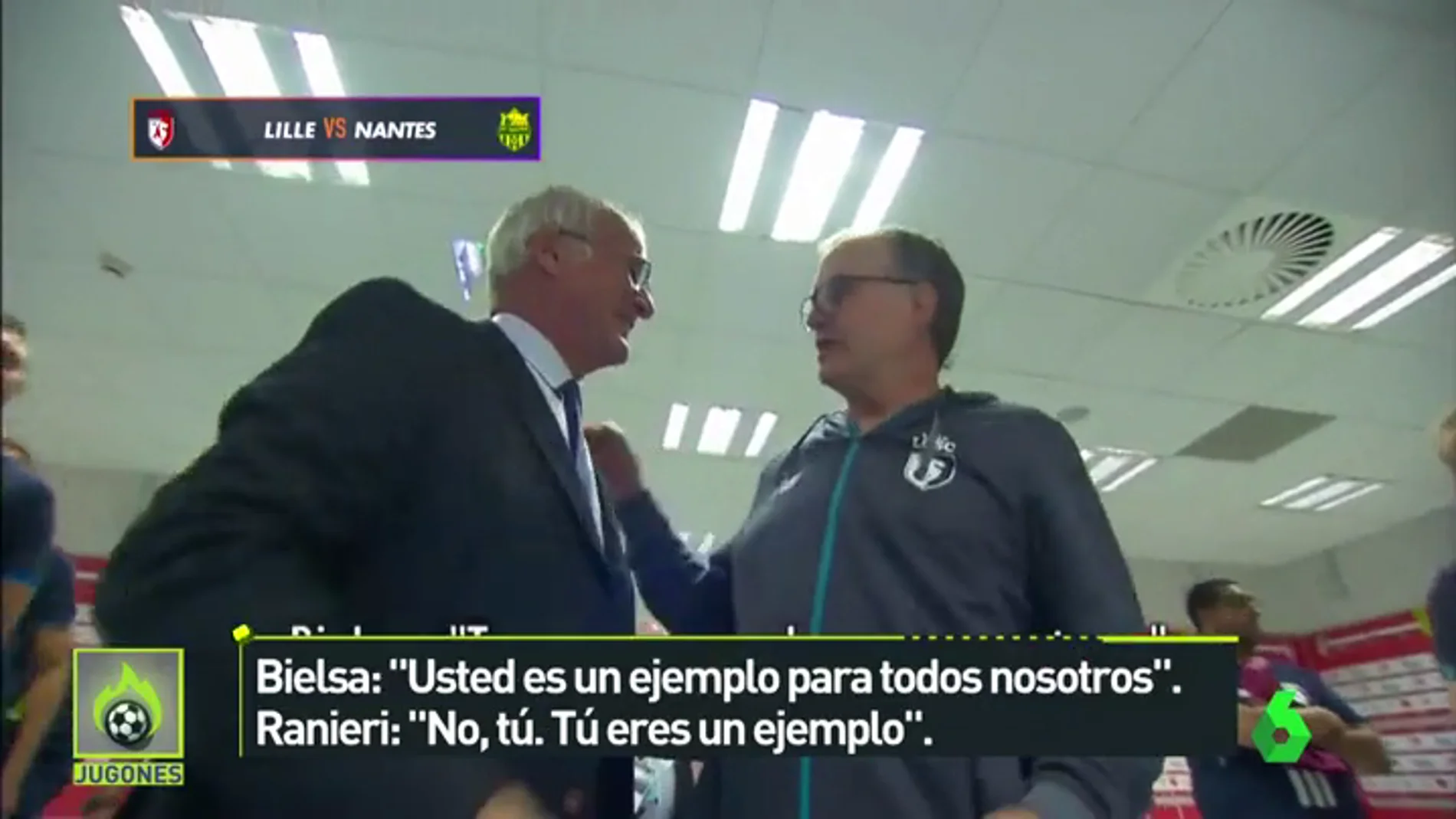 La genial charla entre Ranieri y Bielsa antes de su partido en Francia: "Usted es un ejemplo para todos..."