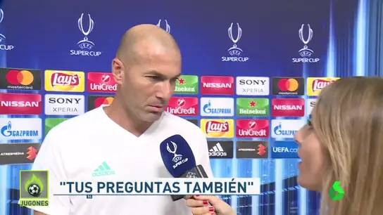 Zidane, molesto con una pregunta de Susana Guasch Zidane, molesto con una pregunta de Susana Guasch