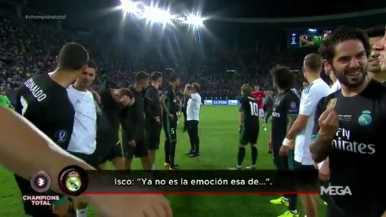 La 'pillada' de Isco y Lucas Vázquez: "No es la emoción esa de la primera..." La 'pillada' de Isco y Lucas Vázquez: "No es la emoción esa de la primera..."