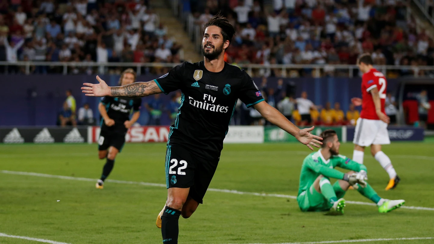 Isco celebra su gol ante el Manchester United Isco celebra su gol ante el Manchester United