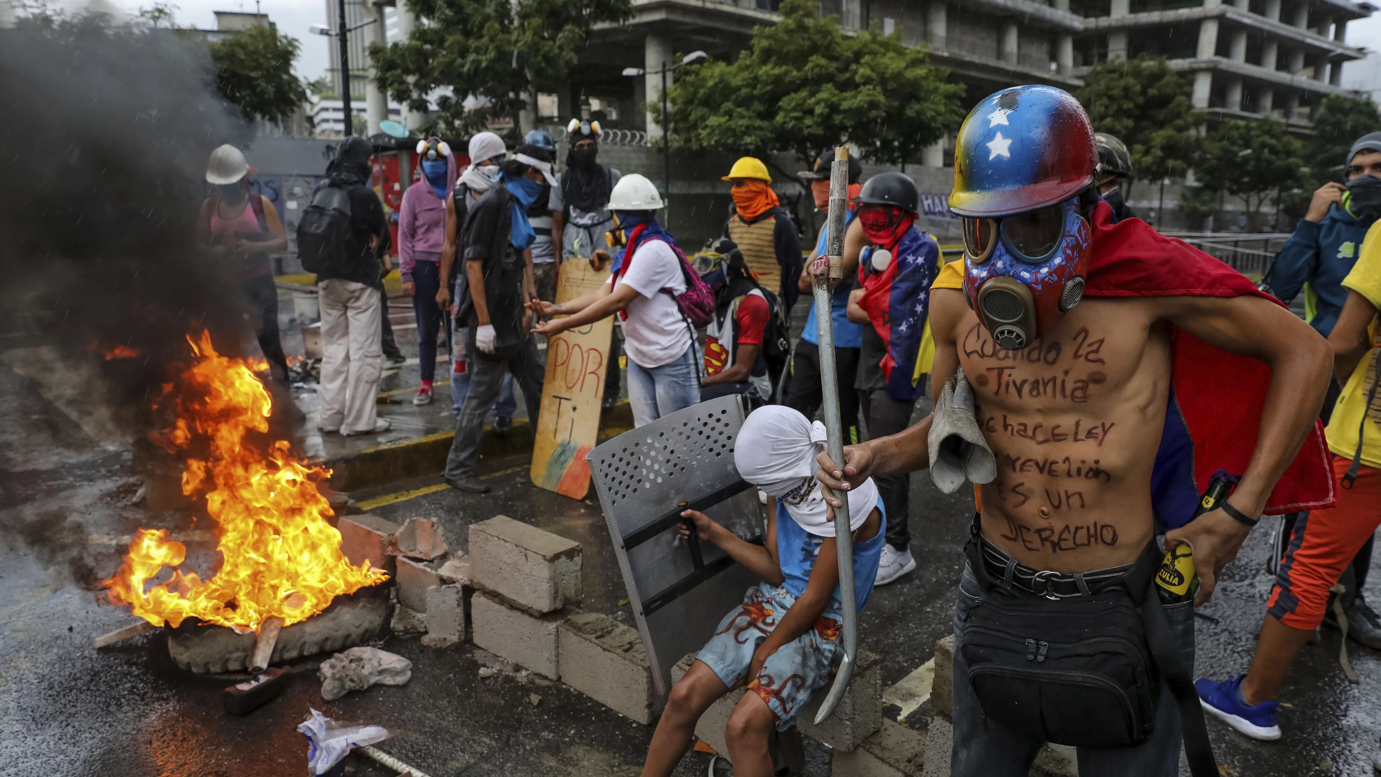 Opositores protestan contra la Asamblea Nacional Constituyente en Venezuela