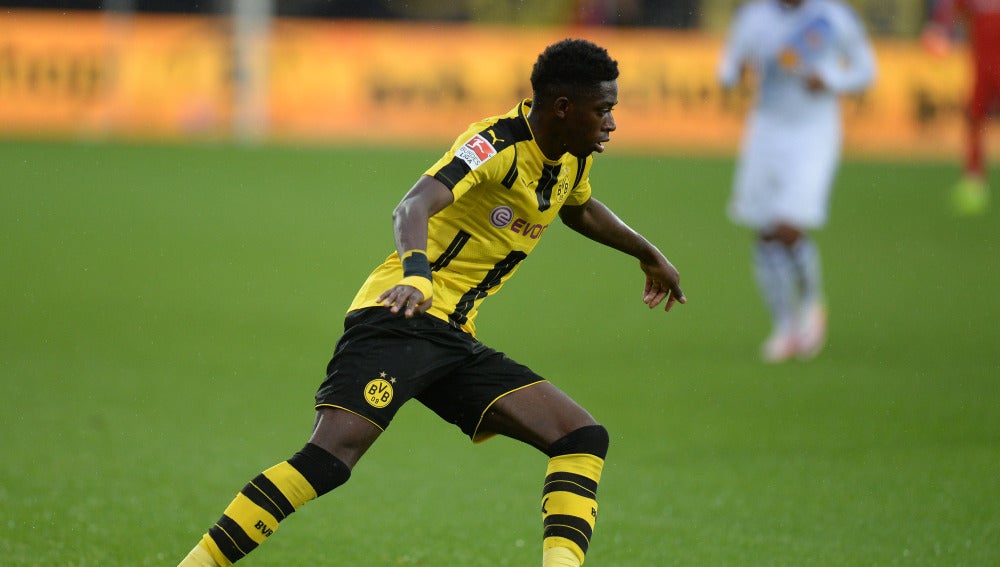 Dembélé, en un partido con el Borussia Dortmund