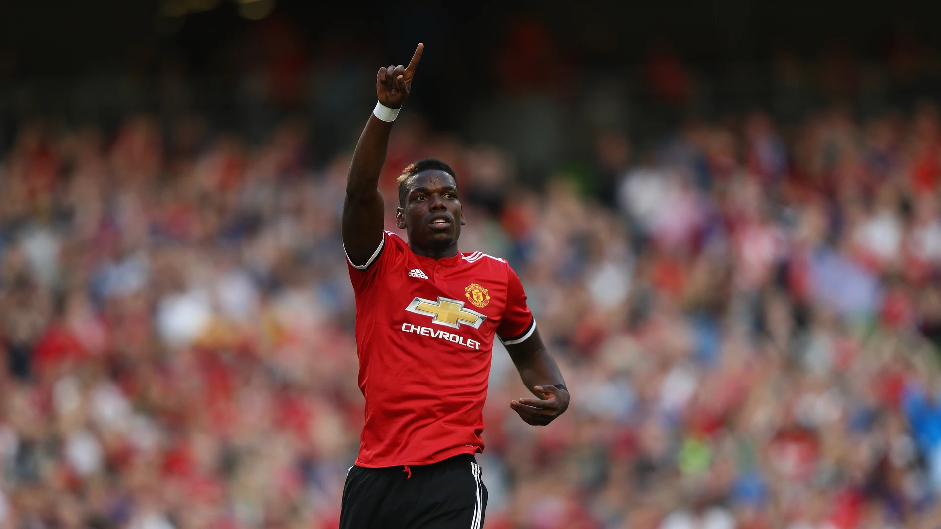 Paul Pogba celebra un gol con el Manchester United