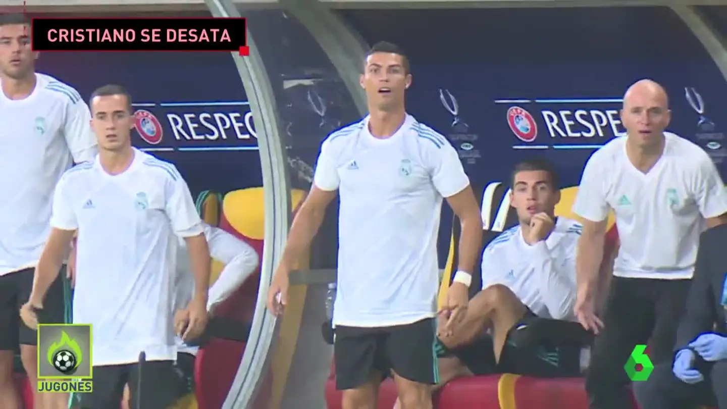 Cristiano Ronaldo, en el banquillo del Real Madrid Cristiano Ronaldo, en el banquillo del Real Madrid