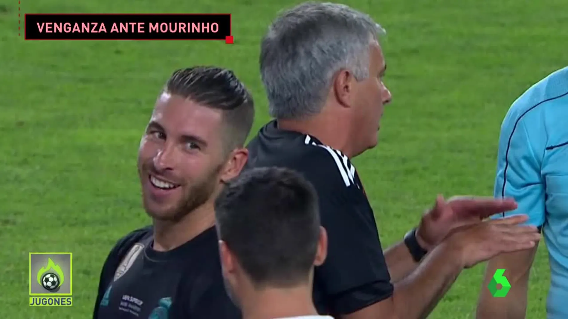 Sergio Ramos se ríe de Mourinho