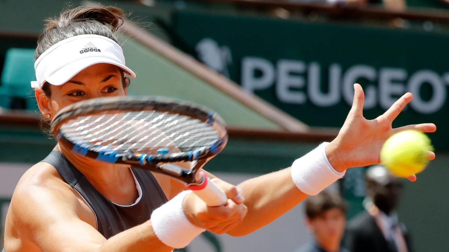 Muguruza durante el partido Muguruza durante el partido