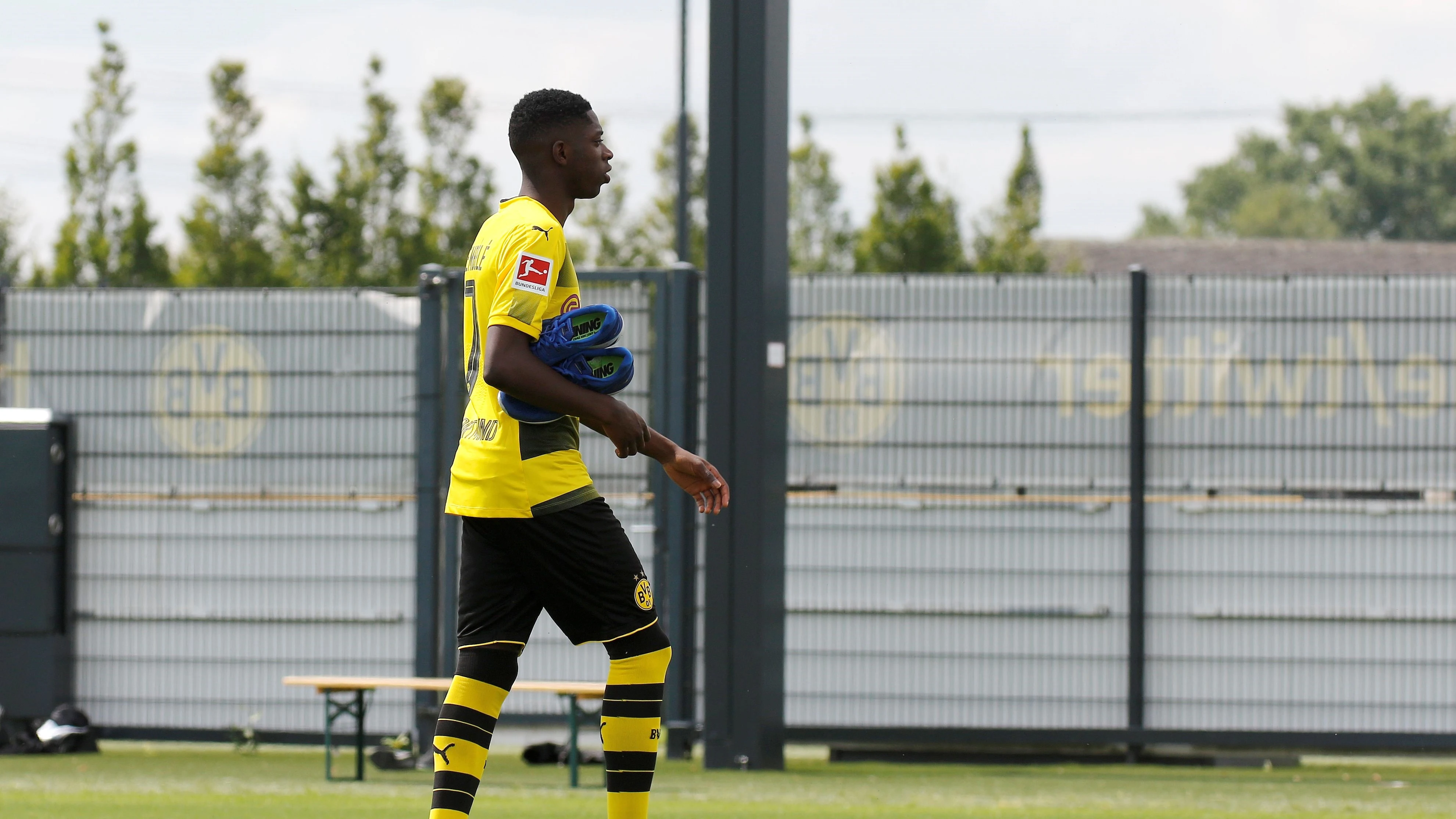 Dembélé durante un entrenamiento