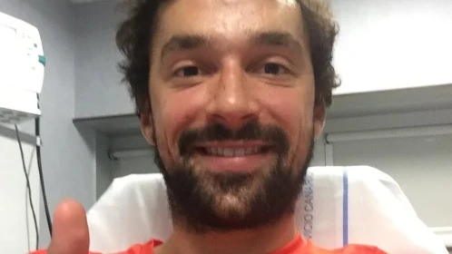 Sergio Llull, tras sufrir su grave lesión de rodilla