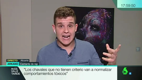 Arkano le dedica un rap a 'Más Vale Tarde' sobre el machismo: "A todos los canales: no son enfermos mentales, son hijos sanos del patriarcado" Arkano le dedica un rap a 'Más Vale Tarde' sobre el machismo: "A todos los canales: no son enfermos mentales, son hijos sanos del patriarcado"