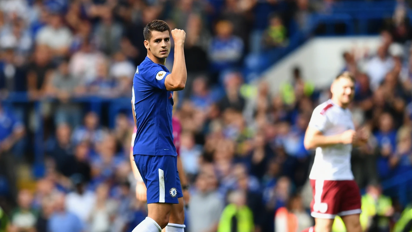 Morata celebra su gol con el Chelsea Morata celebra su gol con el Chelsea